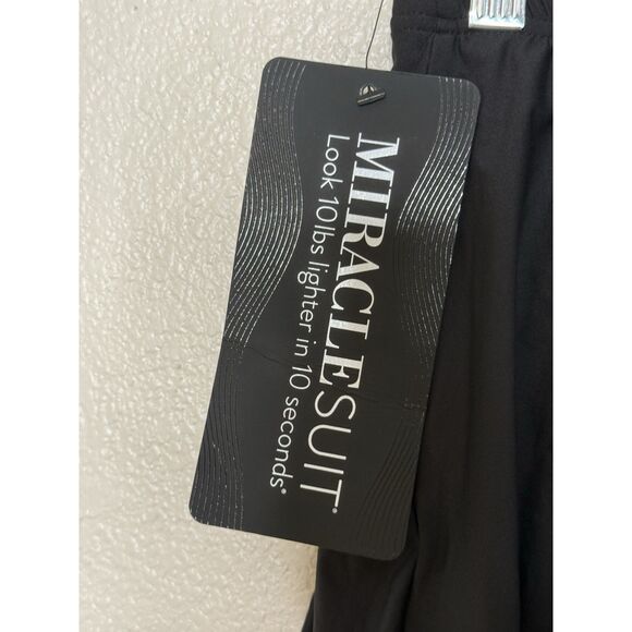 New Miraclesuit Black Solid Skirt Brief Swim Bottom Size US 8 Miracle Suit - Picture 2 of 9